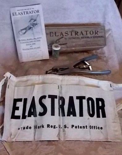 VINTAGE Elastrator Outfit Castrating Docking Lamb Sheep Calves Ranch-STOCKMANS