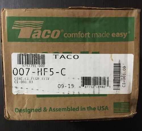 New Taco 007 Circulator-007-HF5-C - Free Shipping!