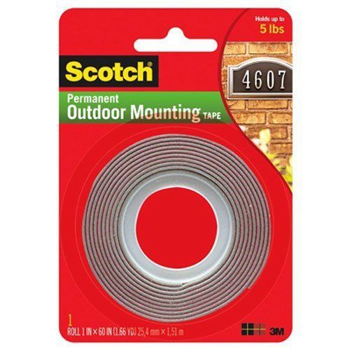 Scotch Exterior Mounting Tape, 1-Inch by 60-Inch