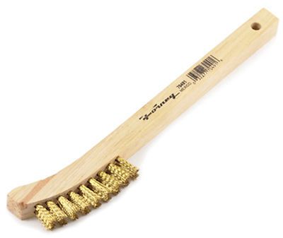 Forney industries 70491 curved handle wire brush-8-5/8&#034; brass wire brush for sale