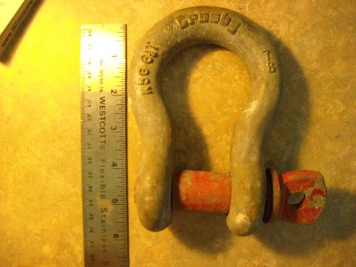 -crosby--7/8&#034;- 6 1/2 ton  rigging/lifting/anchor-shackle usa -gd. used galvinize for sale