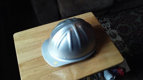 1986 McDonald T Cap-Standard Aluminum Hard Hat MSA Mine Safety Tinhat