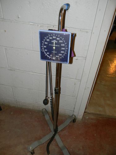 Aneroid sphygmonometer roller stand adult arm blood pressure w/ cuff for sale
