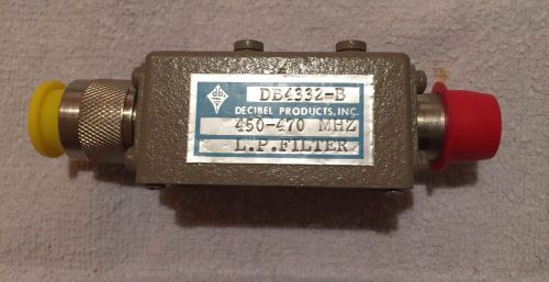 DECIBEL PRODUCTS 450-470 MHz - HARMONIC FILTER - MODEL# DB4332-B - NEVER USED
