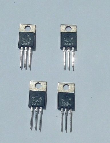 QTY (4)  MC7805CT MOTOROLA TO-220 5V POSITIVE VOLTAGE REGULATOR