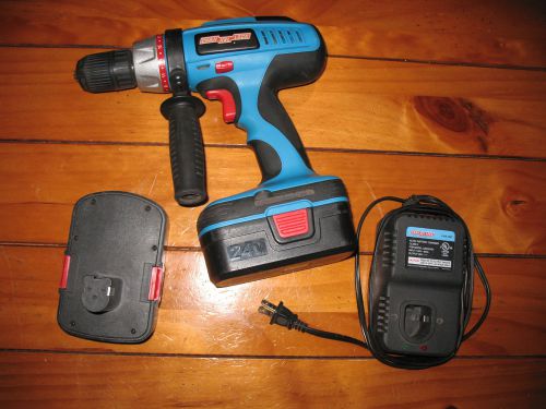 Channel Lock 24v Cordless Drill Driver (33644) 2 Batteries &amp; Charger
