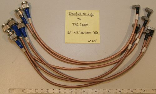 (6) TNC(Male) to SMA(Male) Right Angle M17/158-00001 Cables 16&#034;
