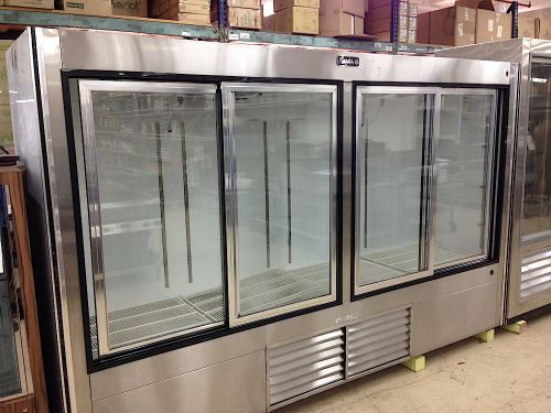 Leader LS-120 4 Sliding Glass Door Soda Case Refrigerator Merchandiser