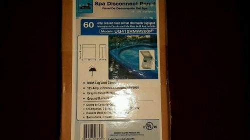 Spa Disconnect Panel with 60 Amp Ground Fault Circuit Interrupter