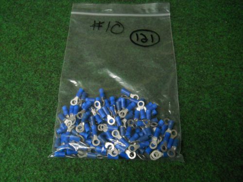 # 10 Ring Terminals Blue 16-14 AWG Connectors stake on lot of 121