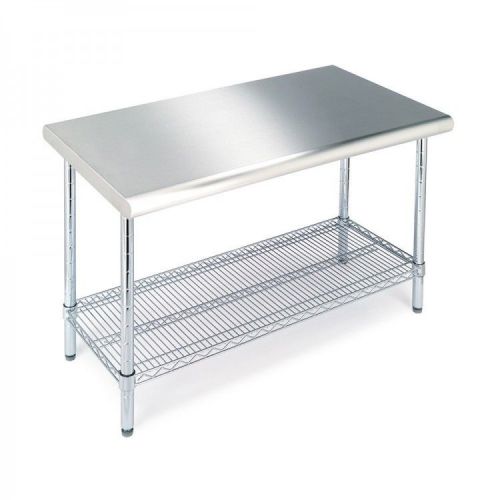 Stainless Steel Work Table Kitchen Food Outdoor Cooking Service Shelves Prep New