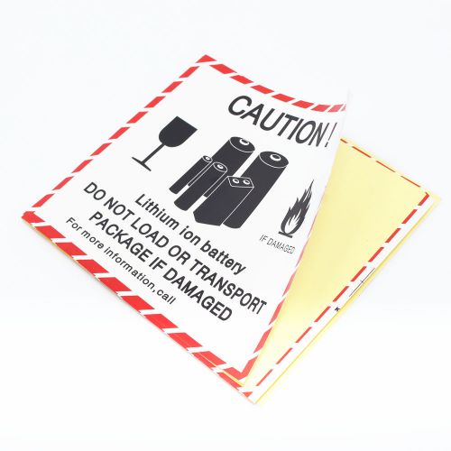 Mobile battery hazard warning labels caution stickers mark package seals for sale