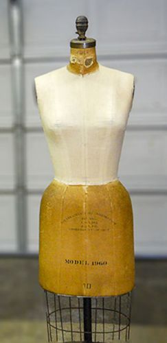 Vtg 1960 Wolf Mannequin Dress Form w/ Original Cage Iron Stand