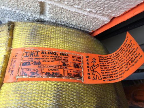 I &amp; I Sling Inc 40FT by 6&#034; Rated  16,500Lbs Vert Hoisting-Rigging-Towing Boat