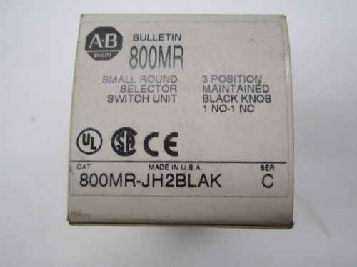 ALLEN-BRADLEY 800MR-JH2BLAK Switch 3 Position Maintained 1 NO 1 NC - New in Box