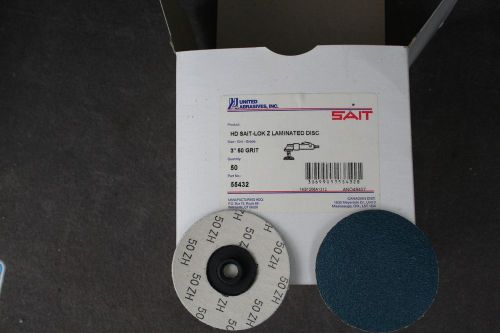 SAIT 55432 Heavy Duty SAIT-Lok Z 3-Inch 50 Grit Laminated Disc, 50 Pack