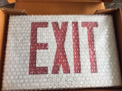 BRAND NEW Lot of (4) Rudd Lighting EXAA1RWW Exit Sign, White/Red Letter