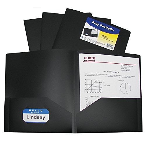 C-line two-pocket heavyweight poly portfolio, for letter size papers, includes for sale