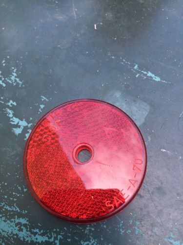 2 1/4&#034; Round Reflector Red CENTER HOLE SCREW MOUNT Truck Trailer Rat Rod