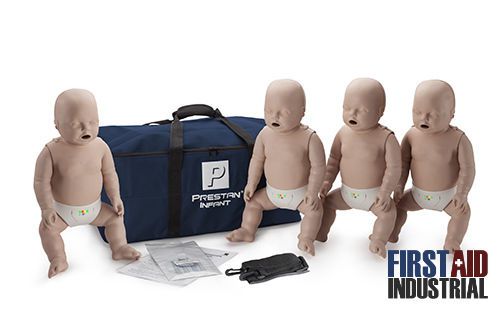 Prestan mid skin infant cpr aed training manikin w/monitor 4 pack pp-im-400m-ms for sale