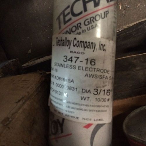 Techalloy 347-16 stainless electrode 3/16&#034; 10lbs for sale