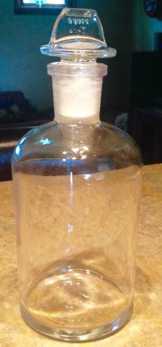 Vintage Pyrex Reagent Bottle 500 mL #24 Ground Stopper Apothecary Science Jar