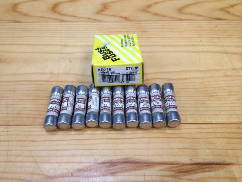 Bussman ktk-10 limitron 10 amp fast acting fuse (box of ten) for sale