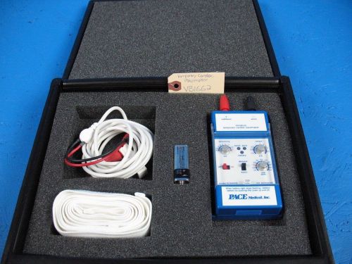Pace Medical EC4542G Miniature Temporary cardiac Monitor with case and manuals