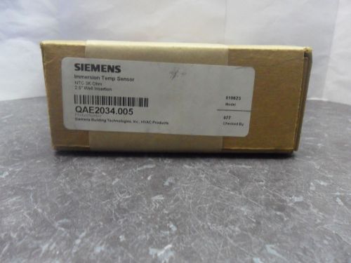 New Siemens QAE2034.005 Immersion Temp Sensor 2.5&#034; Well Insertion NTC 3K OHM NIB