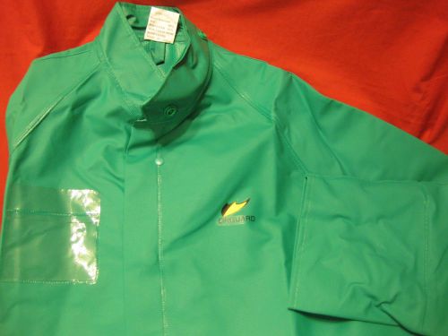 Onguard 71032 chemtex pvc / nylon / polyester sz large jacket w/ hood snaps nwt for sale