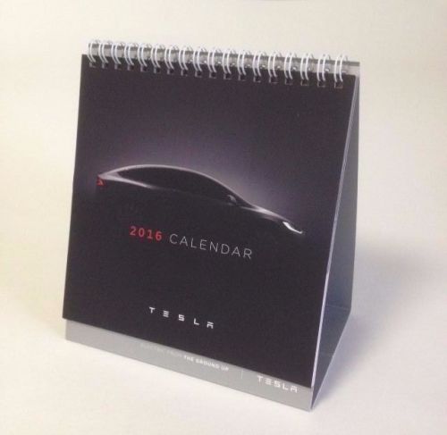 Tesla Motors 2016 Desktop Monthly Calendar