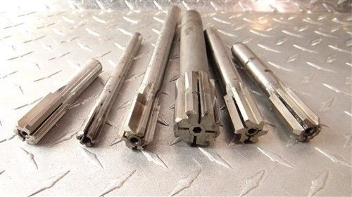 Lot of 6 hss and carbide tipped expansion reamers 1/2&#034; to 1-1/8&#034; morse for sale