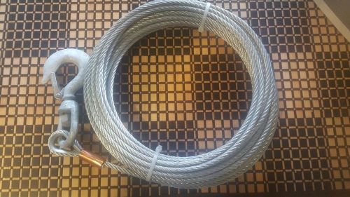 Wire rope winch cable 3/8 x 50 with swivel hook, tow truck for sale