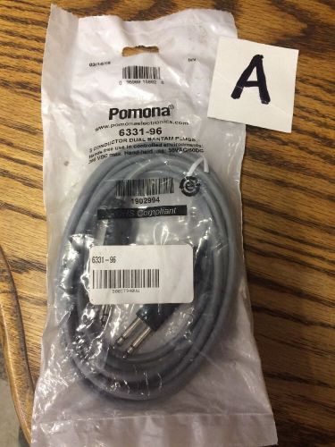 Pomona 6523-96 plug to double banana plug cable for sale