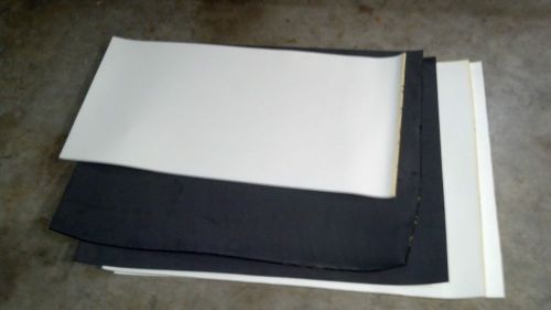 Lot of 5 - Cross Linked Polyethylene Sheets 48&#034;x36&#034;  3/8 1/4 1/2in White, Black
