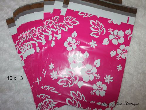Hot Pink Hawaiian Poly Mailers - 10 x 13   (100 pack)