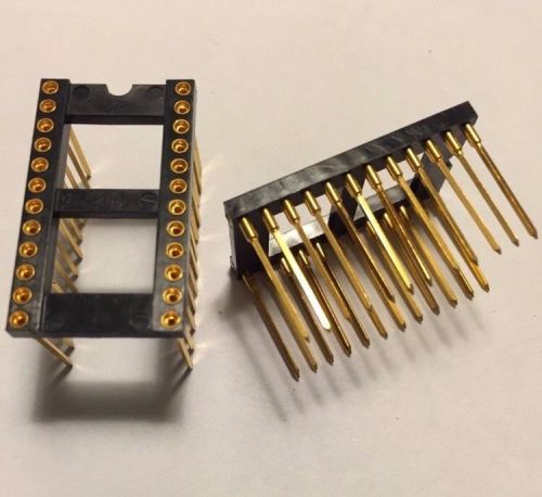 2 PCS -  24 Pin Wire Wrap 600 mil DIP 2.54mm IC Sockets GOLD Leads