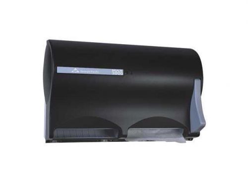 Georgia-pacific 58447 max 3000 dual roll paper towel dispenser black &amp; gray euc for sale