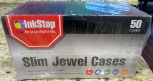INKSTOP RSCS50 50Pk Slim Jewel Cases Color