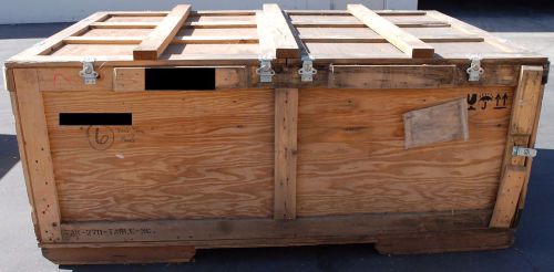 Multiple-Use Heavy Duty Wood Crate w/ Shelves for Shipping Items to Trade Shows.
