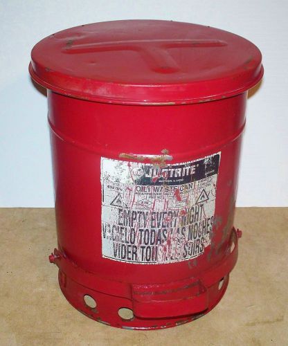 JUSTRITE Foot Pedal Waste Can / Wash Tank Can, Basket 6 gal.