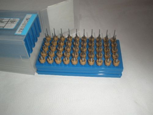LOT OF 50 CARBIDE CIRCUIT BOARD DRILL BITS #62 .0380 BY UNION TOOL