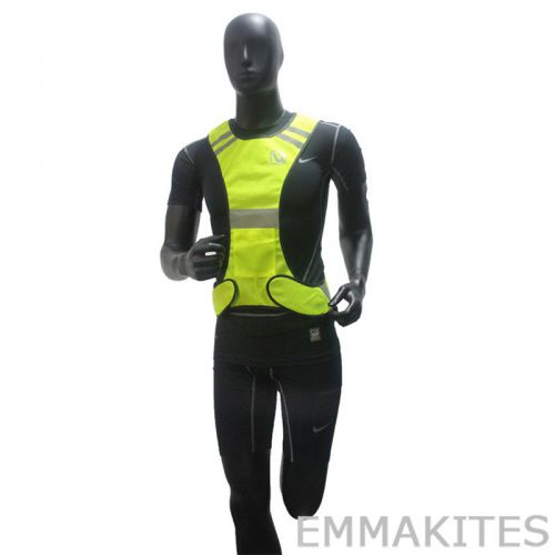 High visibility reflective safety vest stripes jacket cycling bike bicycle night for sale