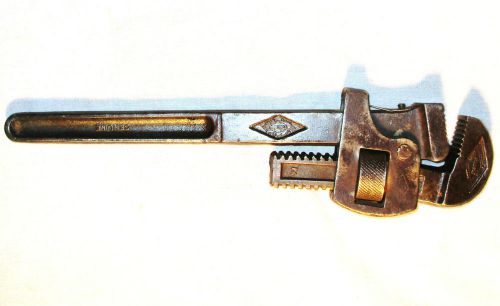 Very fine vintage erie tool works stillson pipe wrench erie pa drop forged steel for sale