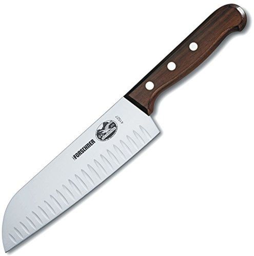 Victorinox Santoku 7&#034; Stamped Granton 1.50&#034; At Rosewood Handle