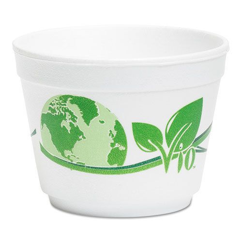 &#034;vio biodegradable cups, foam, 12 oz, white/green, 1000/carton&#034; for sale