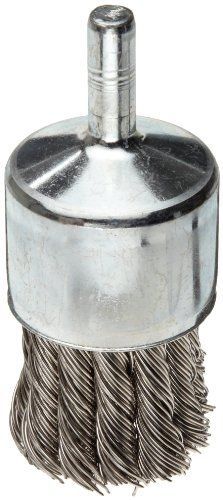 Weiler Wire End Brush, Hollow End, Round Shank, Stainless Steel 302, Partial