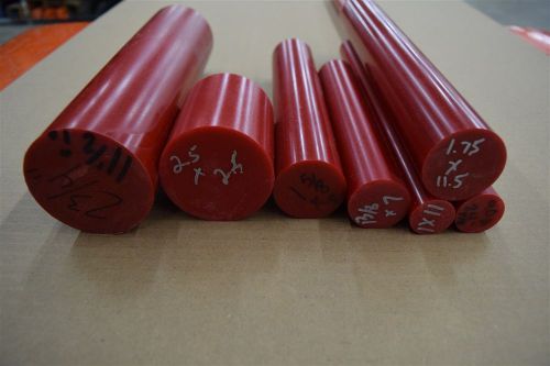 Urethane Assorted Red 95A Round Rod Urethane Sticks Polyurethane Acrotech Inc.