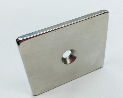 2/4Pcs Super Strong Block Rare Earth Neodymium Hole Magnets N35 50mmX40mmX4mm