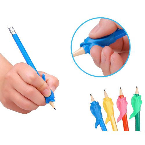 10Pcs Kids Soft Dolphin Fish Grip Pencil Pen Control Handwriting Aid Right Left